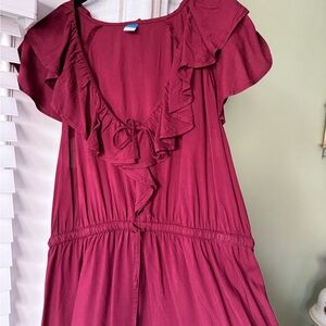 Old navy maroon dress size large new with tags
